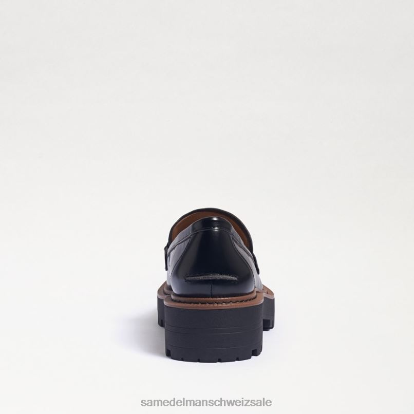 CH Sam Edelman Frauen Laurs Loafer mit Stollensohle schwarze glänzende Box X2J86428 Schuhwerk
