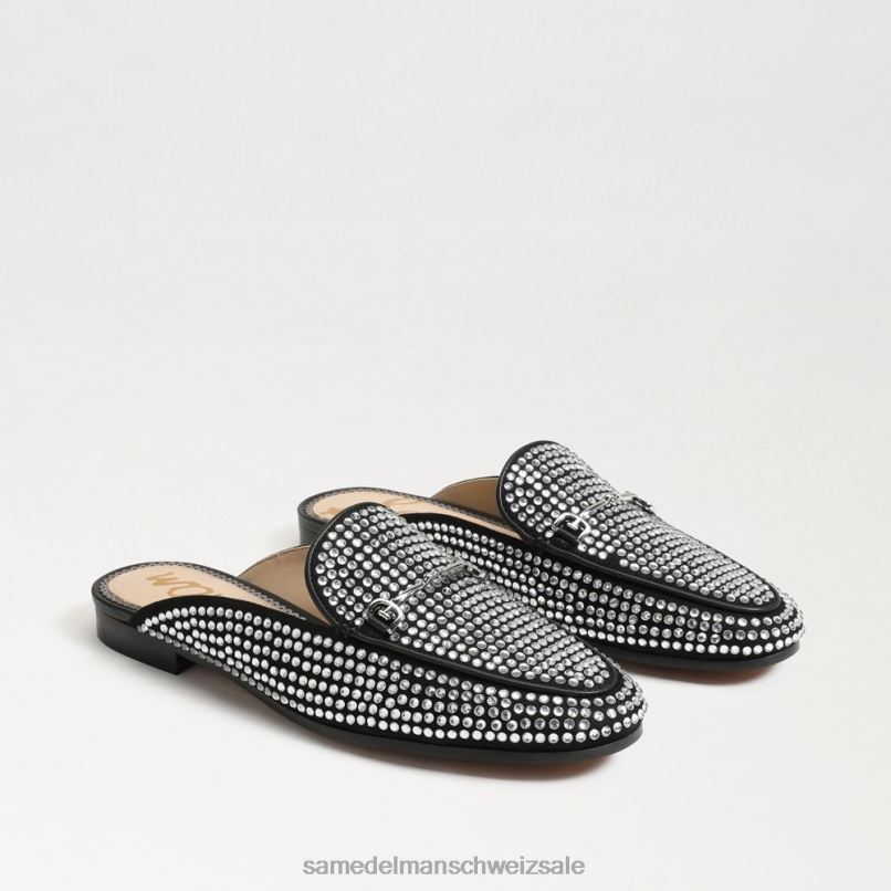 CH Sam Edelman Frauen Linnie Glitz Bit Loafer-Mule schwarzes Wildleder X2J86780 Schuhwerk