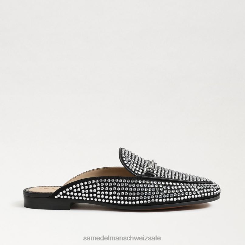 CH Sam Edelman Frauen Linnie Glitz Bit Loafer-Mule schwarzes Wildleder X2J86780 Schuhwerk