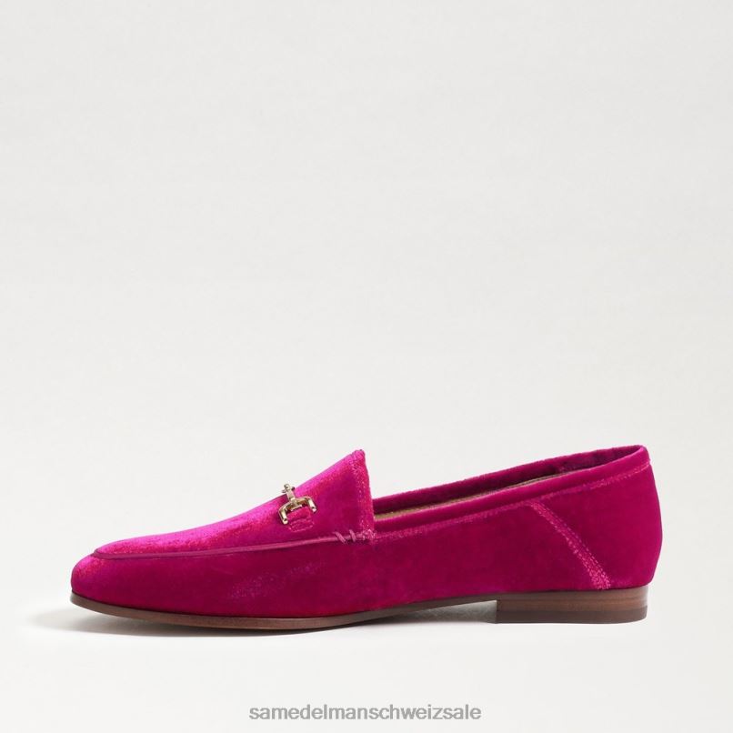 CH Sam Edelman Frauen Loraine Bit Loafer Himbeersamt X2J8635 Schuhwerk