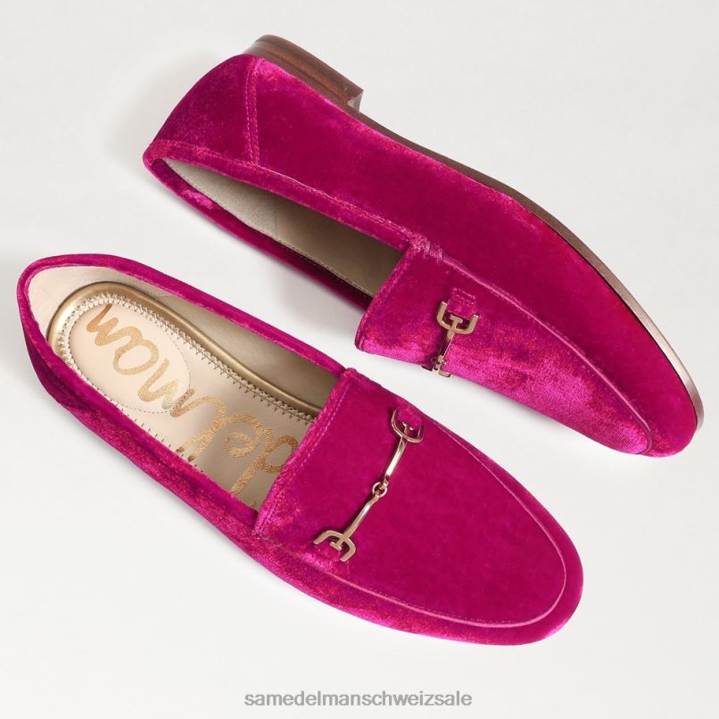 CH Sam Edelman Frauen Loraine Bit Loafer Himbeersamt X2J8635 Schuhwerk