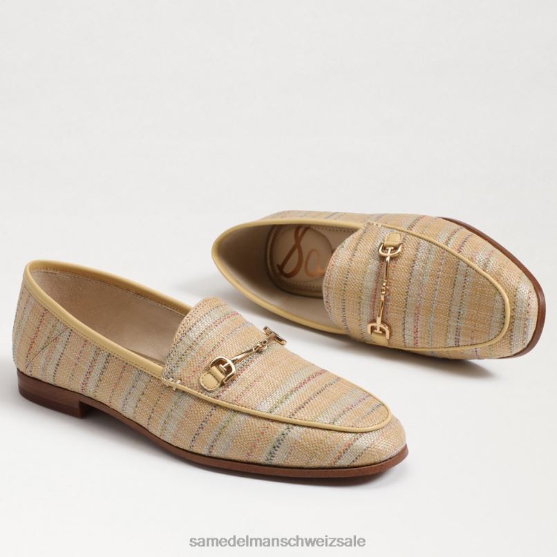 CH Sam Edelman Frauen Loraine Bit Loafer Natürlicher Multi-Bast X2J8641 Schuhwerk