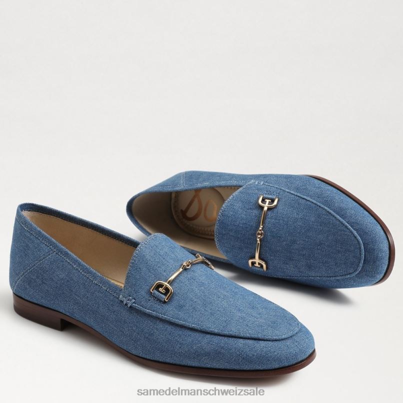 CH Sam Edelman Frauen Loraine Bit Loafer gewaschenes Indigo X2J8638 Schuhwerk