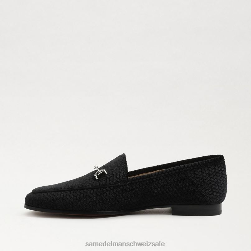 CH Sam Edelman Frauen Loraine Bit Loafer schwarzer Samt X2J8636 Schuhwerk