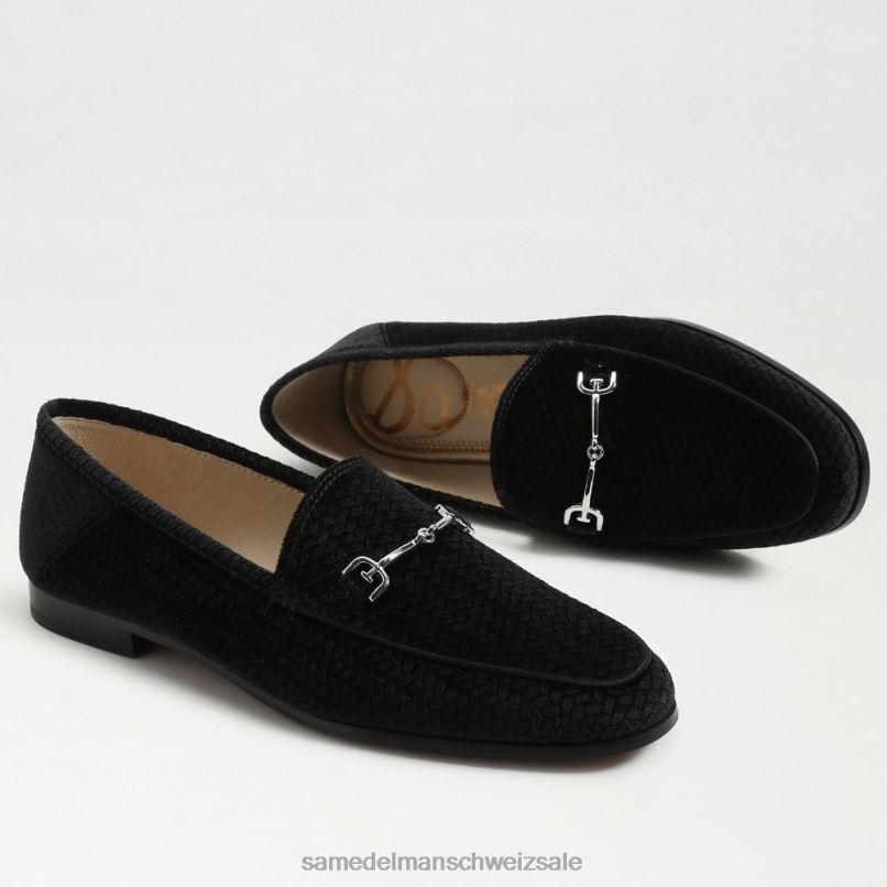CH Sam Edelman Frauen Loraine Bit Loafer schwarzer Samt X2J8636 Schuhwerk