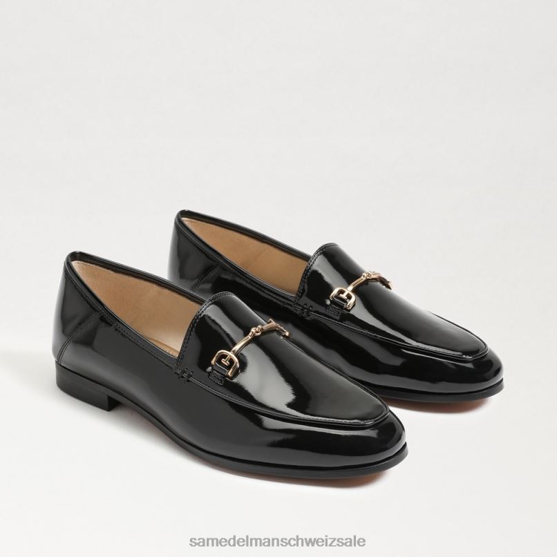 CH Sam Edelman Frauen Loraine Bit Loafer schwarzes Lackleder X2J8656 Schuhwerk