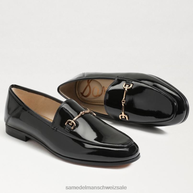 CH Sam Edelman Frauen Loraine Bit Loafer schwarzes Lackleder X2J8656 Schuhwerk