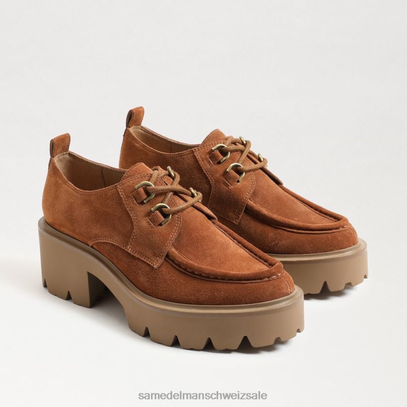 CH Sam Edelman Frauen Monna-Loafer zum Schnüren mit Stollensohle Grenzbraun X2J86720 Schuhwerk
