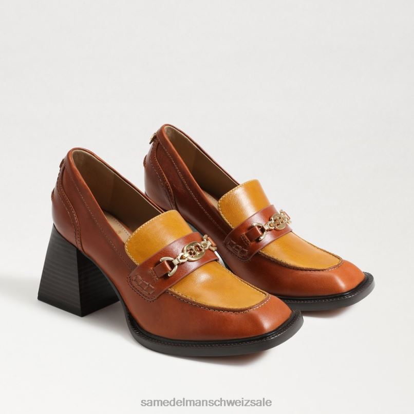 CH Sam Edelman Frauen Quincy-Loafer mit Blockabsatz rostbraun X2J86630 Schuhwerk