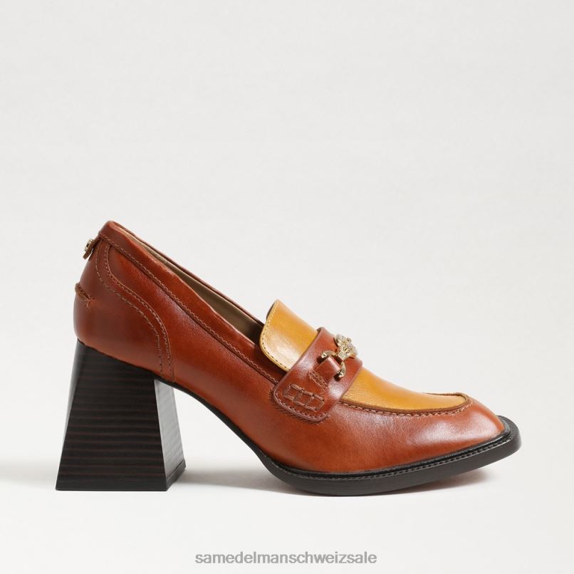 CH Sam Edelman Frauen Quincy-Loafer mit Blockabsatz rostbraun X2J86630 Schuhwerk