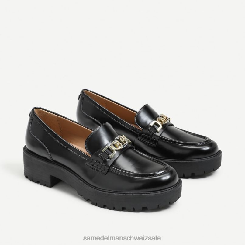 CH Sam Edelman Frauen Teagan-Loafer mit Stollensohle schwarzes Lackleder X2J86395 Schuhwerk