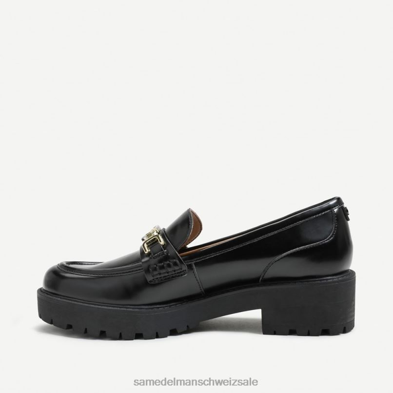 CH Sam Edelman Frauen Teagan-Loafer mit Stollensohle schwarzes Lackleder X2J86395 Schuhwerk