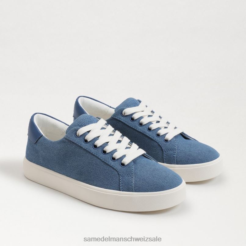 CH Sam Edelman Frauen Ethyl-Schnürsneaker gewaschenes Indigo X2J86343 Schuhwerk