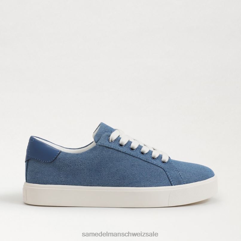 CH Sam Edelman Frauen Ethyl-Schnürsneaker gewaschenes Indigo X2J86343 Schuhwerk