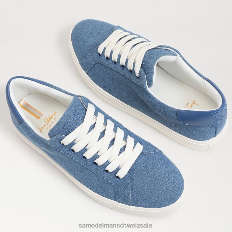 CH Sam Edelman Frauen Ethyl-Schnürsneaker gewaschenes Indigo X2J86343 Schuhwerk
