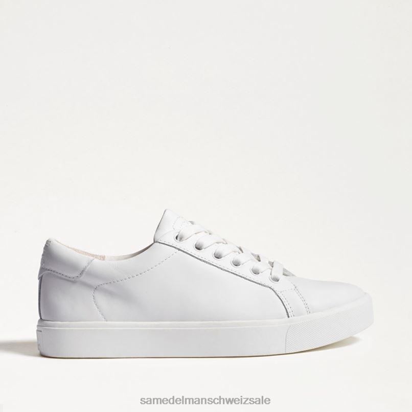CH Sam Edelman Frauen Ethyl-Schnürsneaker weißes Leder X2J86342 Schuhwerk