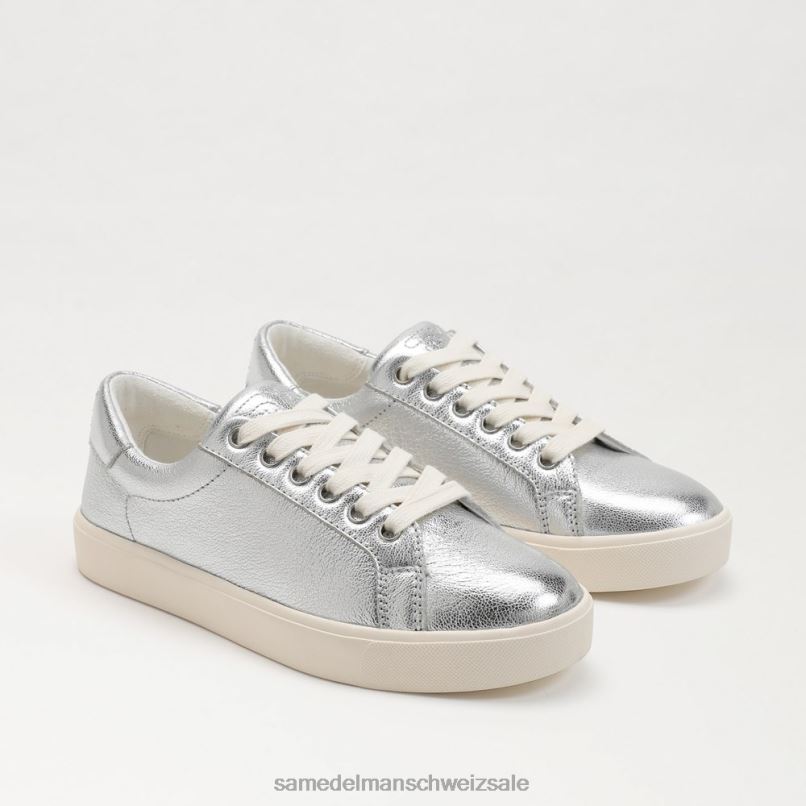 CH Sam Edelman Frauen Ethyl-Schnürsneaker weiches Silber X2J86344 Schuhwerk