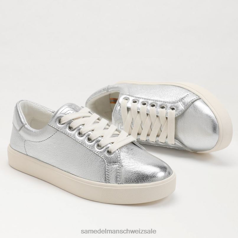 CH Sam Edelman Frauen Ethyl-Schnürsneaker weiches Silber X2J86344 Schuhwerk
