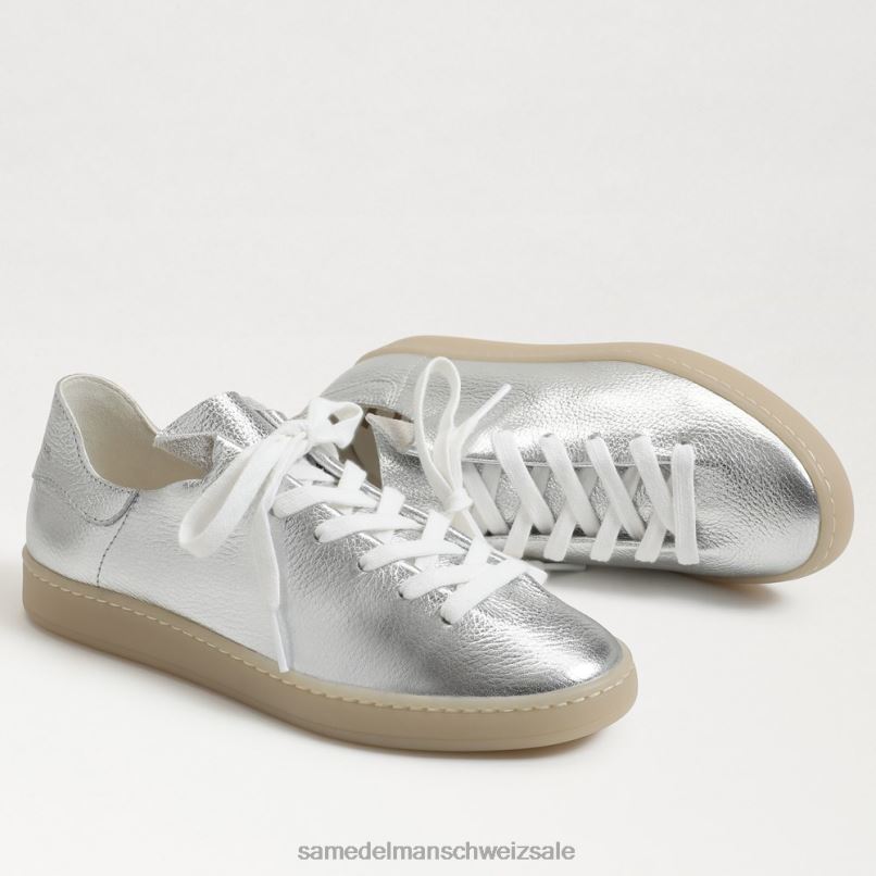 CH Sam Edelman Frauen Jaxon-Schnürsneaker weiches Silber X2J86531 Schuhwerk