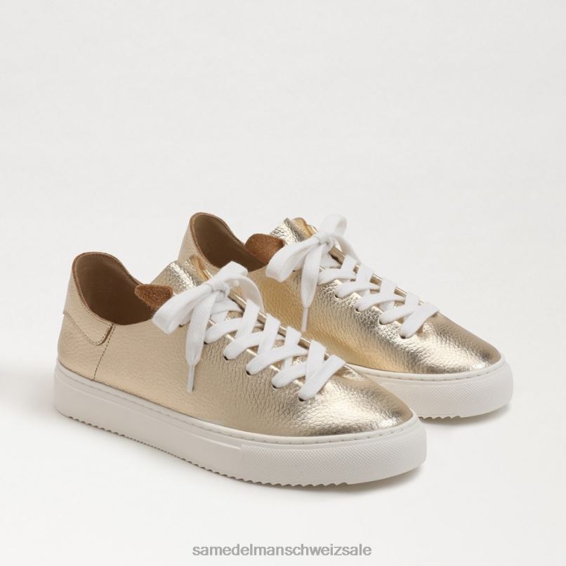 CH Sam Edelman Frauen Mohn-Schnürsneaker Gold X2J86310 Schuhwerk
