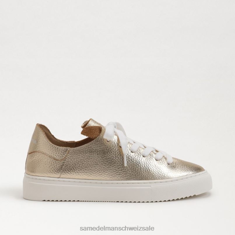 CH Sam Edelman Frauen Mohn-Schnürsneaker Gold X2J86310 Schuhwerk