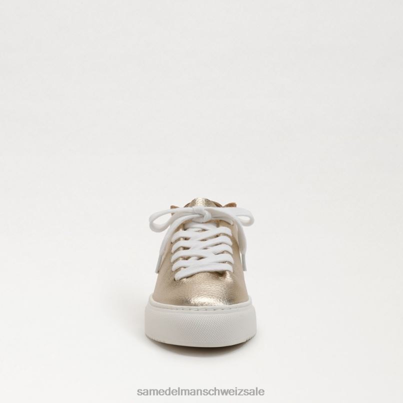 CH Sam Edelman Frauen Mohn-Schnürsneaker Gold X2J86310 Schuhwerk