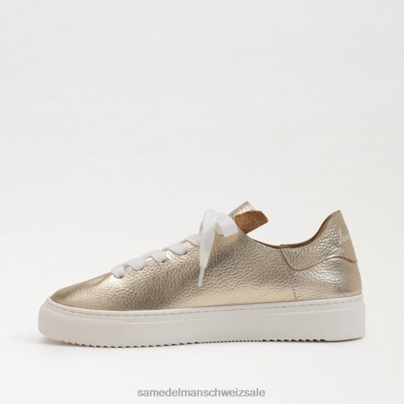 CH Sam Edelman Frauen Mohn-Schnürsneaker Gold X2J86310 Schuhwerk