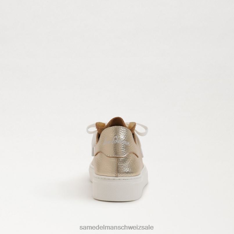 CH Sam Edelman Frauen Mohn-Schnürsneaker Gold X2J86310 Schuhwerk
