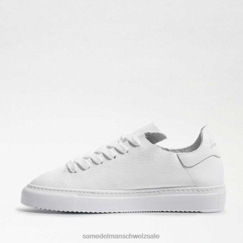 CH Sam Edelman Frauen Mohn-Schnürsneaker weißes Leder X2J86309 Schuhwerk