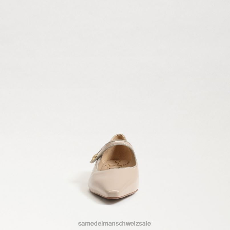 CH Sam Edelman Frauen Jene Mary Jane spitze Zehenpartie flach Chai-Latte-Patent X2J86543 Schuhwerk