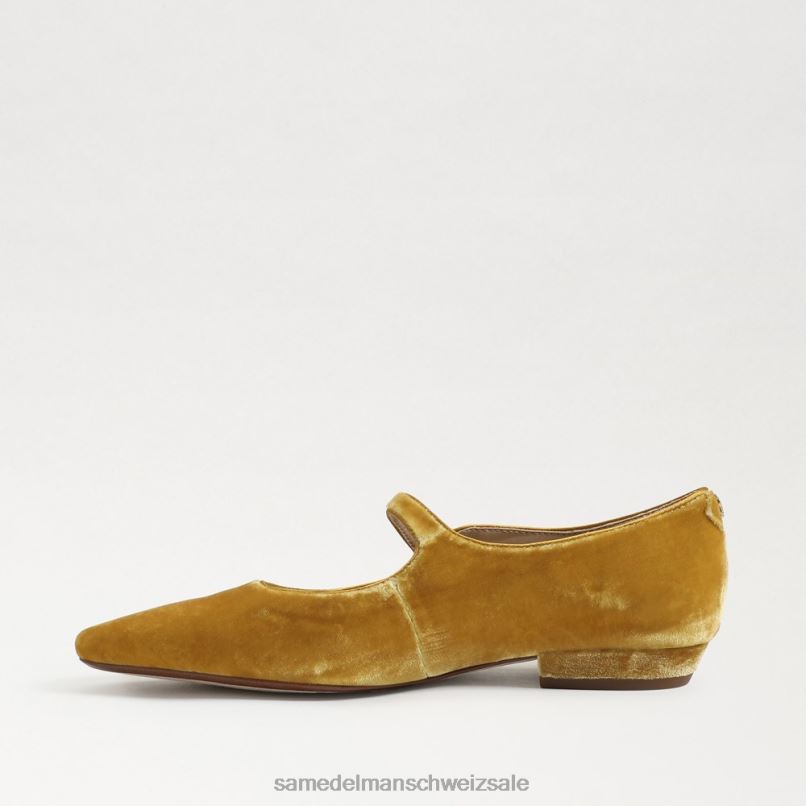 CH Sam Edelman Frauen Jene Mary Jane spitze Zehenpartie flach Safransamt X2J86540 Schuhwerk