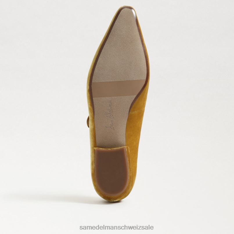 CH Sam Edelman Frauen Jene Mary Jane spitze Zehenpartie flach Safransamt X2J86540 Schuhwerk