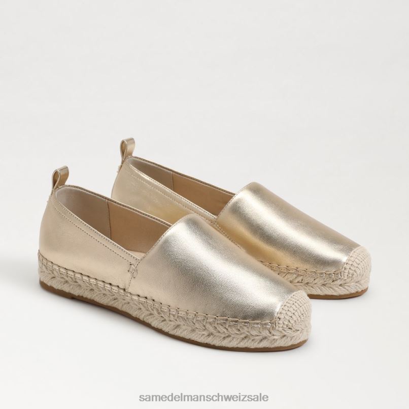 CH Sam Edelman Frauen Krista Espadrille Gold Blatt X2J86278 Schuhwerk