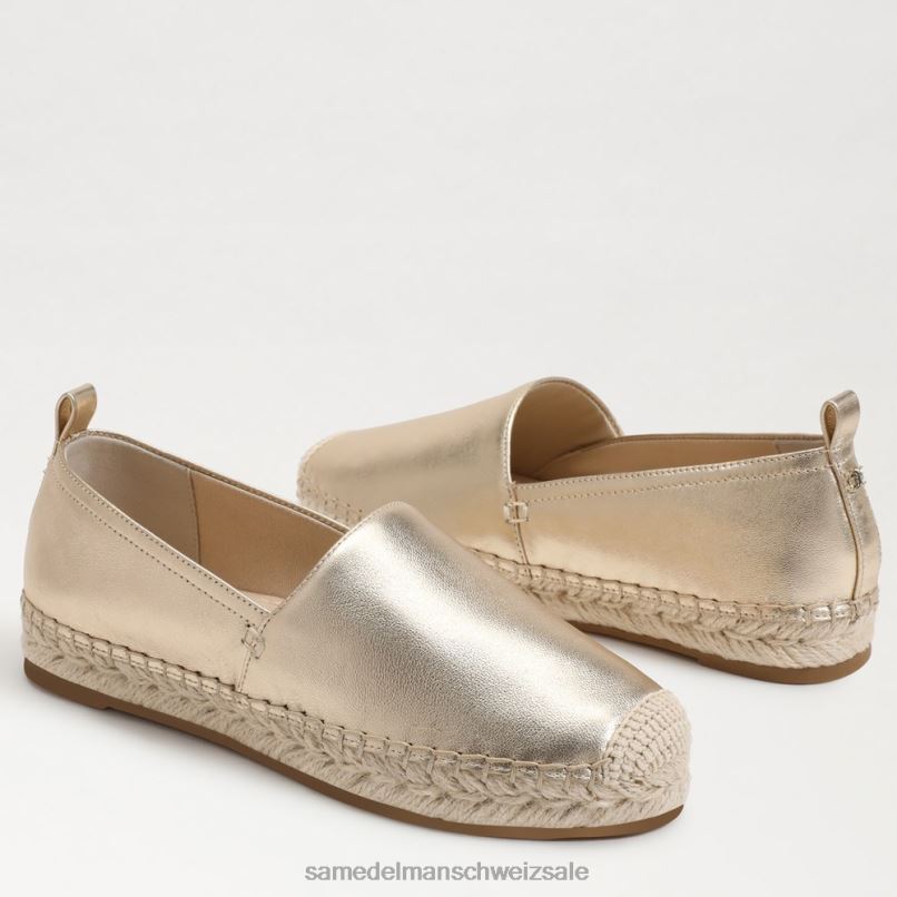CH Sam Edelman Frauen Krista Espadrille Gold Blatt X2J86278 Schuhwerk