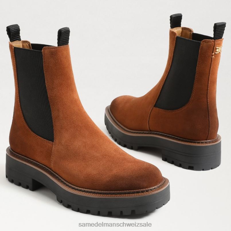 CH Sam Edelman Frauen Laguna Chelsea-Stiefel Grenzbraun X2J86463 Schuhwerk