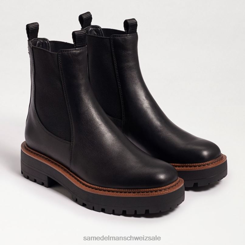 CH Sam Edelman Frauen Laguna Chelsea-Stiefel schwarzes Leder X2J86459 Schuhwerk