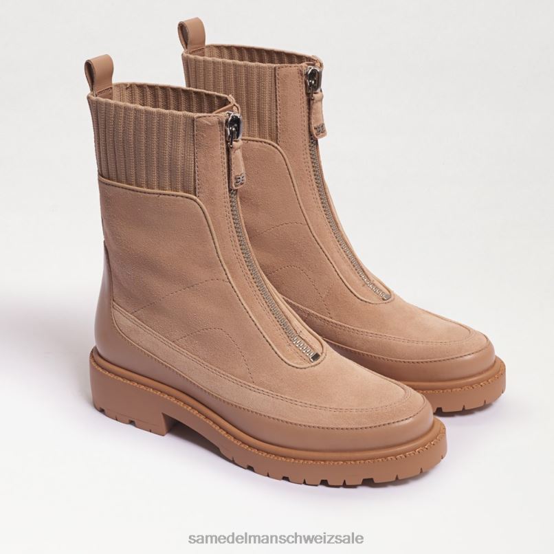 CH Sam Edelman Frauen Leone Chelsea-Stiefel mit Stollensohle Sesam-Wildleder X2J86871 Schuhwerk