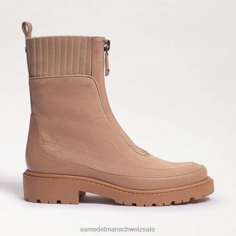 CH Sam Edelman Frauen Leone Chelsea-Stiefel mit Stollensohle Sesam-Wildleder X2J86871 Schuhwerk