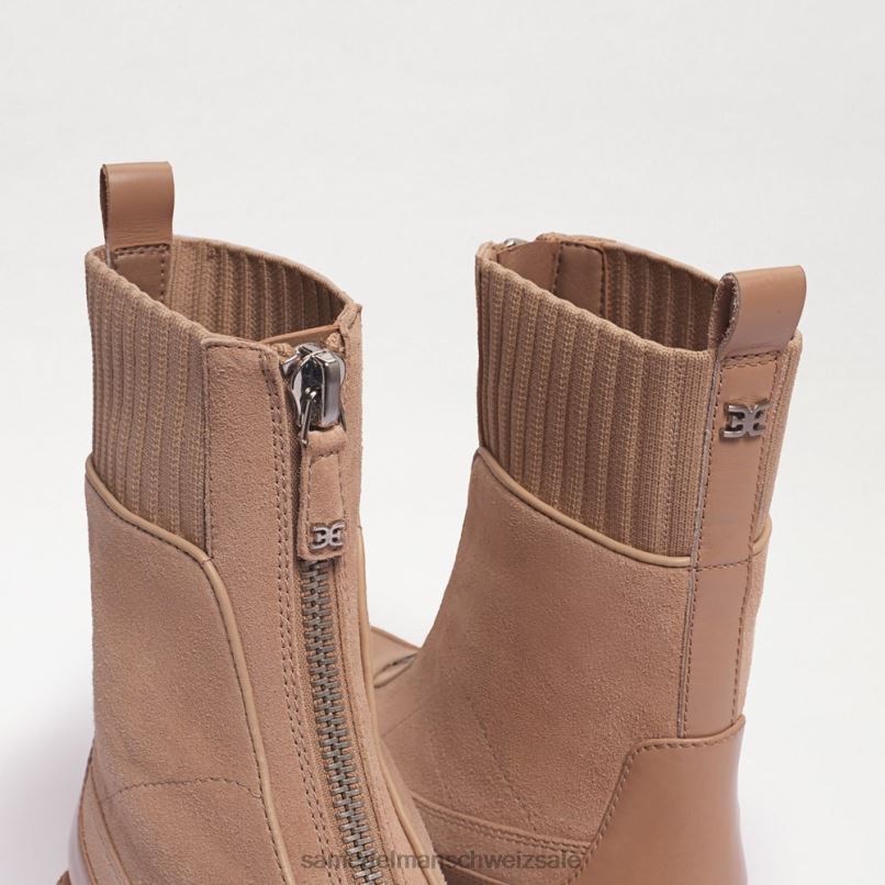 CH Sam Edelman Frauen Leone Chelsea-Stiefel mit Stollensohle Sesam-Wildleder X2J86871 Schuhwerk