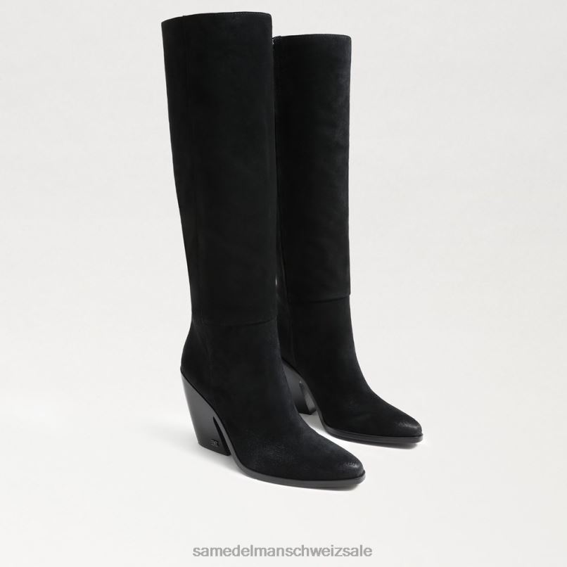 CH Sam Edelman Frauen Annabel kniehoher Stiefel schwarzes Wildleder X2J86859 Schuhwerk