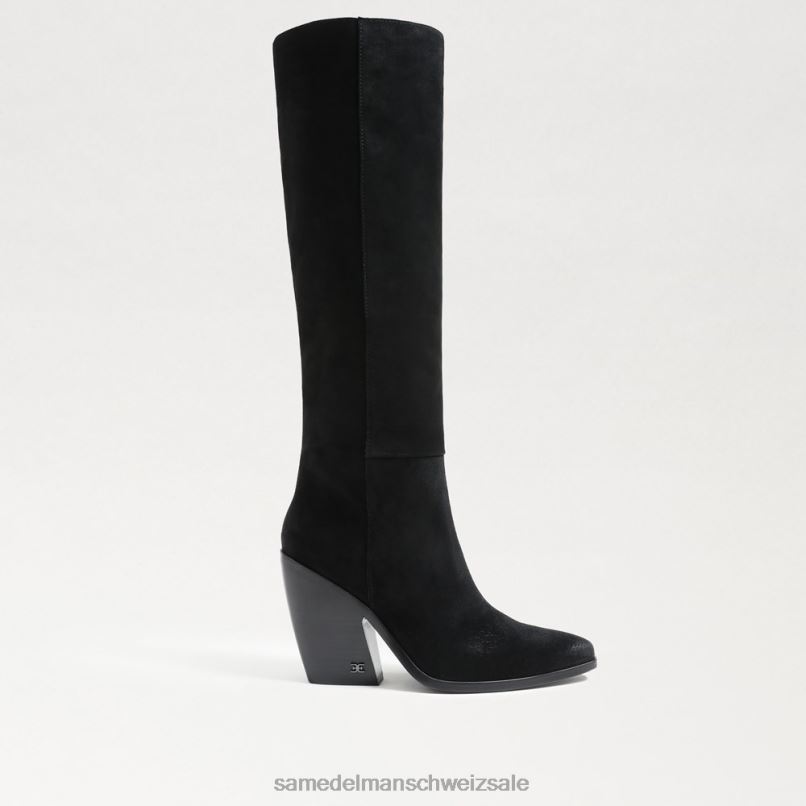 CH Sam Edelman Frauen Annabel kniehoher Stiefel schwarzes Wildleder X2J86859 Schuhwerk