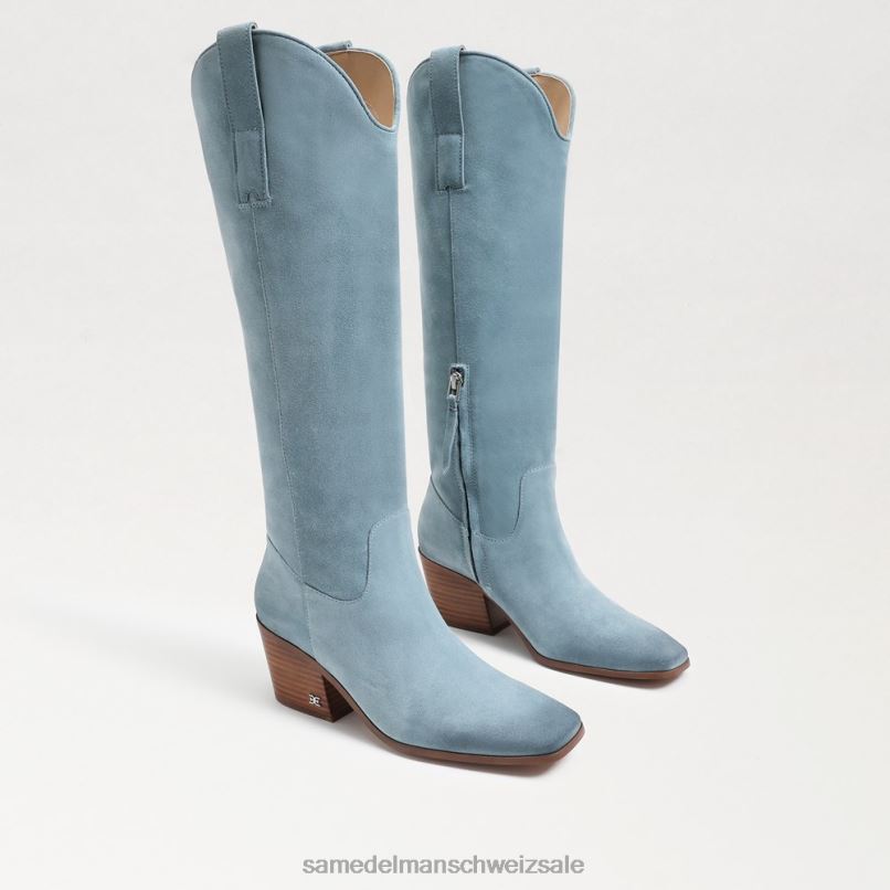 CH Sam Edelman Frauen Britten Westernstiefel Espenhimmel X2J86813 Schuhwerk
