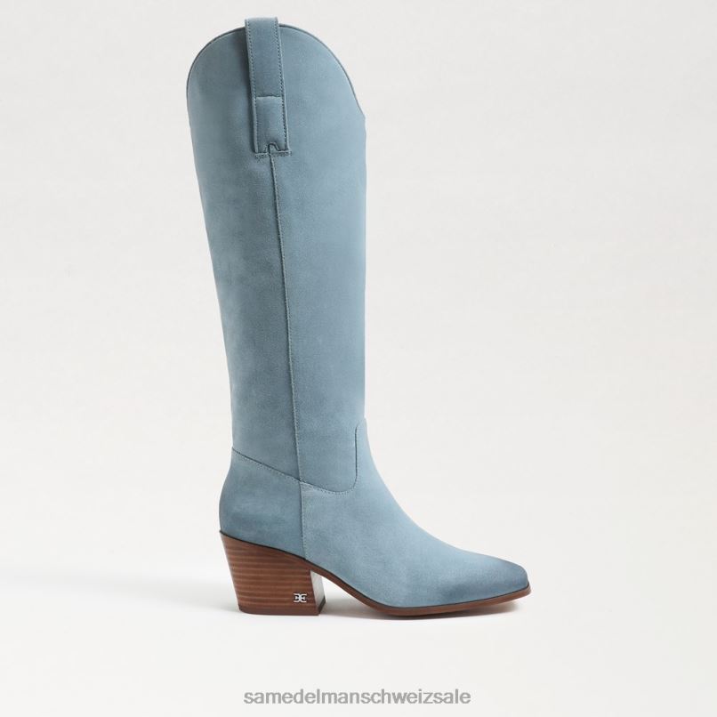 CH Sam Edelman Frauen Britten Westernstiefel Espenhimmel X2J86813 Schuhwerk
