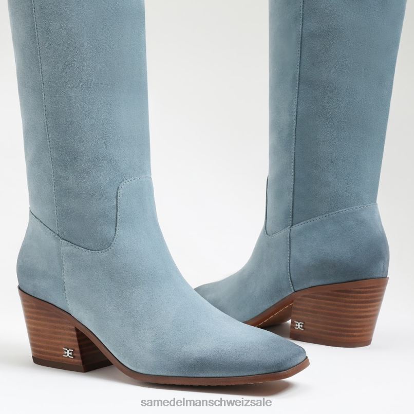 CH Sam Edelman Frauen Britten Westernstiefel Espenhimmel X2J86813 Schuhwerk