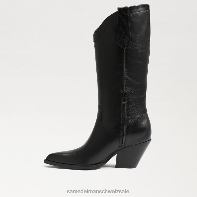 CH Sam Edelman Frauen Jamie Westernstiefel schwarzes Leder X2J86851 Schuhwerk