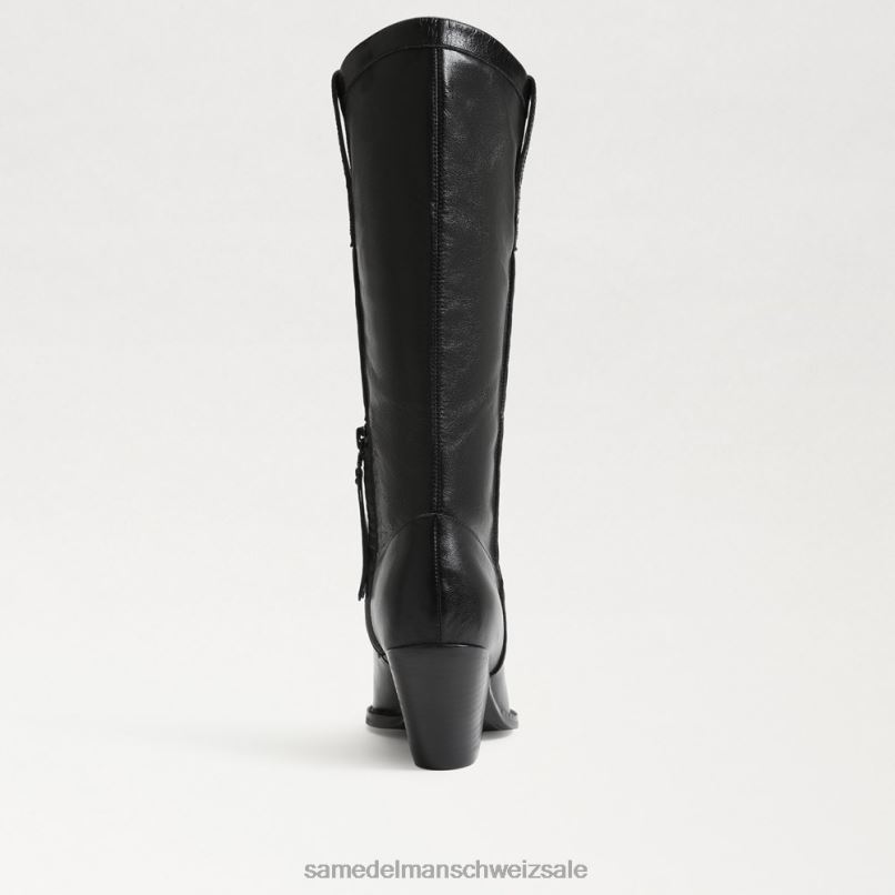 CH Sam Edelman Frauen Jamie Westernstiefel schwarzes Leder X2J86851 Schuhwerk