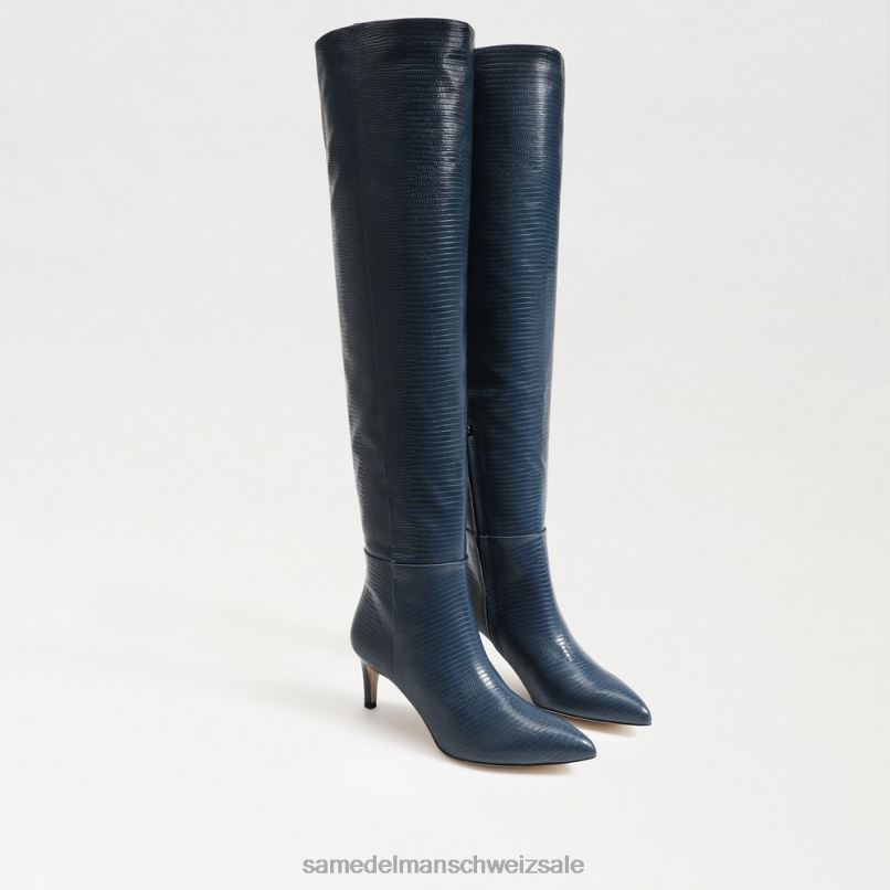 CH Sam Edelman Frauen Ursula hoher Stiefel Pazifikmarine X2J86743 Schuhwerk