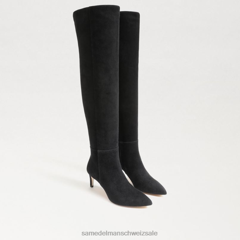 CH Sam Edelman Frauen Ursula hoher Stiefel schwarzes Wildleder X2J86744 Schuhwerk