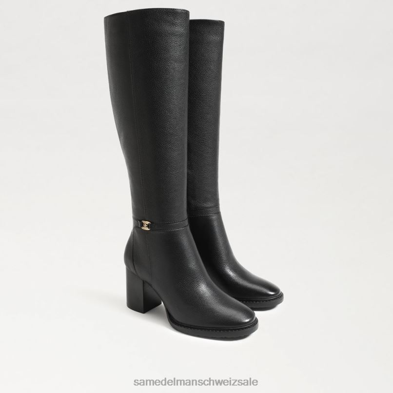 CH Sam Edelman Frauen kniehoher Stiefel von elsy schwarzes Leder X2J86798 Schuhwerk