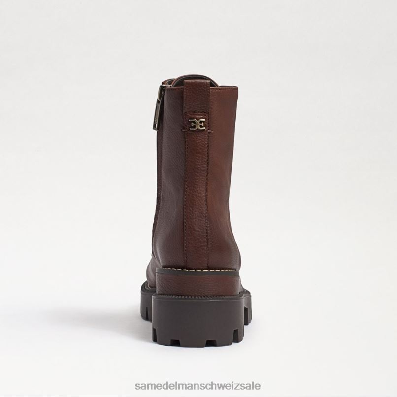 CH Sam Edelman Frauen Kampfstiefel mit Mansarden-Plateau dunkelbraun X2J86627 Schuhwerk